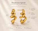 Pendientes Spiralé Chapado en Oro 18k