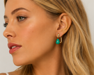Pendiente Gota Luz de Color /Chapado en Oro 18k