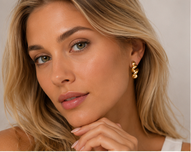 Pendientes Spiralé Chapado en Oro 18k