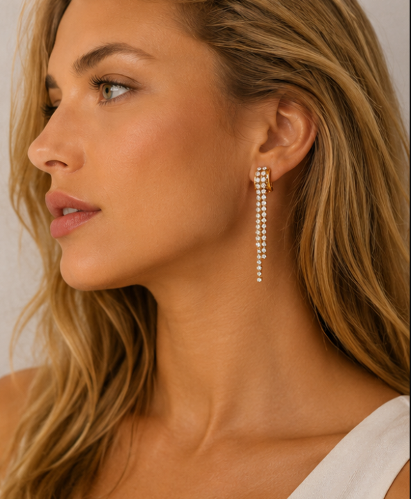 Zarcillo Lumina Chapado en Oro 18k y Stail Steel