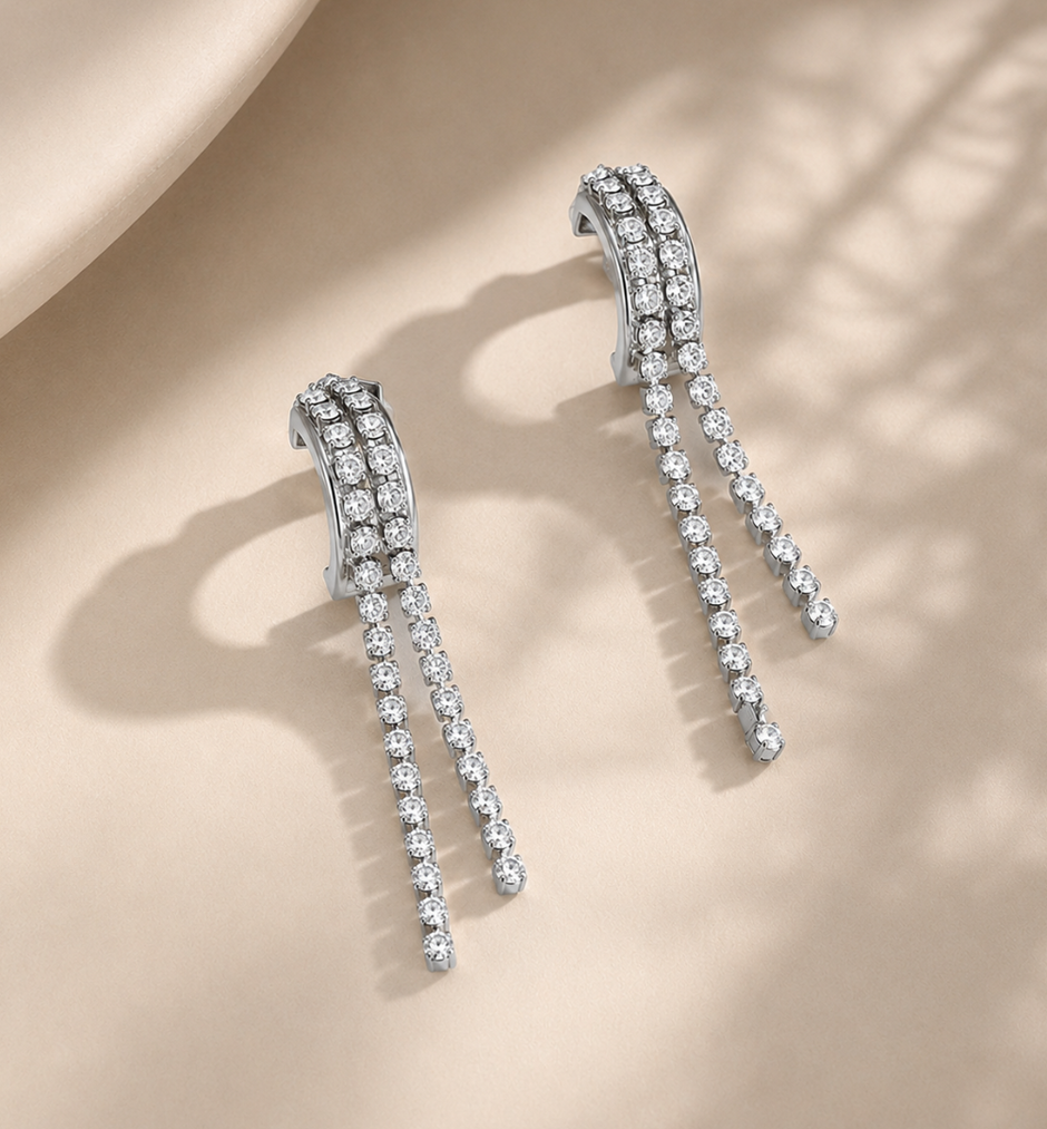 Zarcillo Lumina Chapado en Oro 18k y Stail Steel