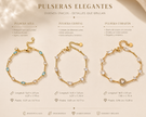 Pulsera Elegante Fina en Chapado Oro 18k Circonitas /Azules