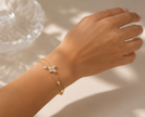 Pulsera de Mariposa en Brillante en Chapado Oro 18k