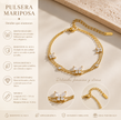 Pulsera de Mariposa en Brillante en Chapado Oro 18k