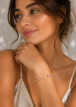 Pulsera de Brillos Multicolor Circonita Chapado en Oro 18k