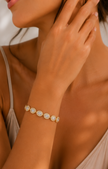 Pulseras de Circonitas / Azules Chapado en Oro 18k