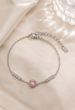 Pulsera Elise Rosa Chapado en Oro 18k y Stail Steel