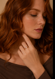 Anillos Chapados en Oro 18k Morgonita/Rosee /Crystal
