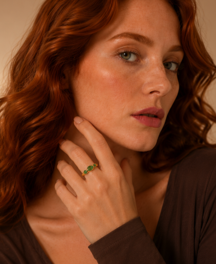 Anillos Chapados en Oro 18k Morgonita/Rosee /Crystal