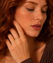 Anillos Chapados en Oro 18k Morgonita/Rosee /Crystal
