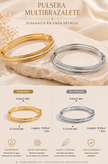 Multi Brazalete Chapado Oro 18k/ Stain Steel