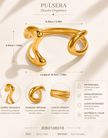 Brazalete Forma Organica Chapado 18k