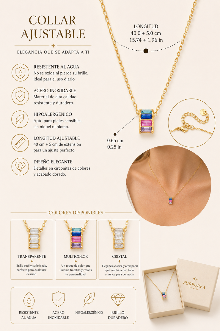Oro 18k Circulo Circonita/ Multi colores