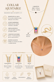 Oro 18k Circulo Circonita/ Multi colores