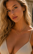 Fine line de Circonitas Chapado en Oro 18 k
