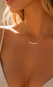 Fine line de Circonitas Chapado en Oro 18 k