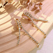 Zarcillo de Brillantes Chapado en Oro 18k y Stail Steel