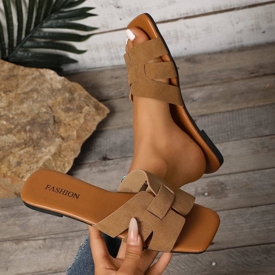 Sandalias de diseñador cuero