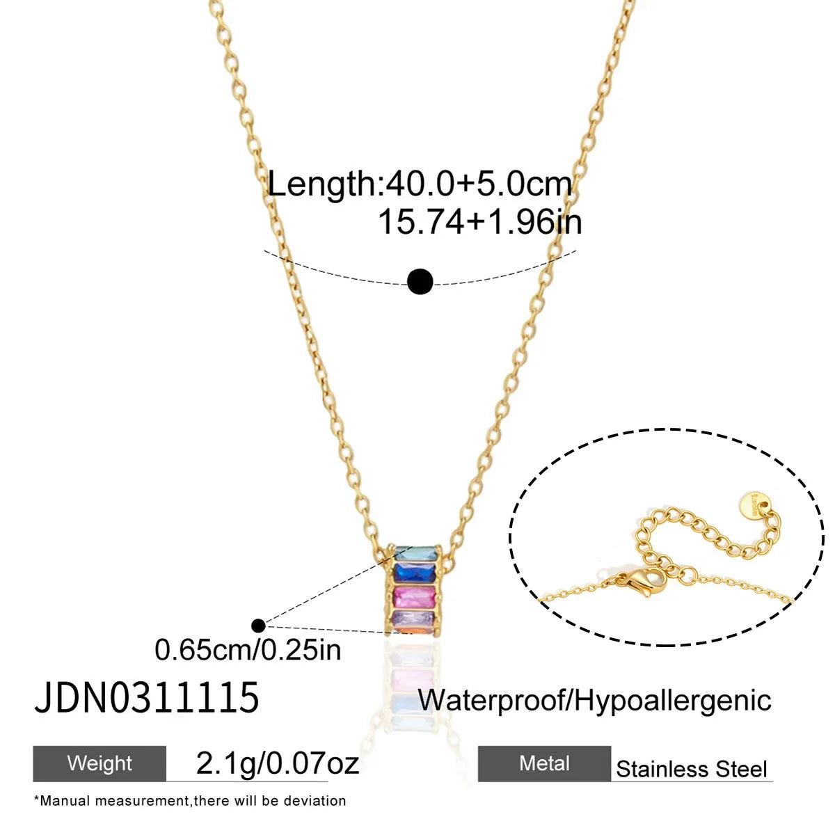 Oro 18k Circulo Circonita/ Multi colores