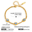 Pulseera Circonitas / Azules Chapado en Oro 18k