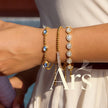 Pulseera Circonitas / Azules Chapado en Oro 18k