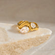 Anillo Chapado en Oro 18k Con Circonitas