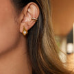 Pendiente Forma Gota Chapado Oro 18k con Brillante