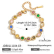 Pulsera de Brillos Multicolor Circonita Chapado en Oro 18k