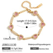 Pulsera de Brillos Multicolor Circonita Chapado en Oro 18k