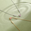 Pulsera de Circonita Rosa Chapado en Oro 18k y Stail Steel